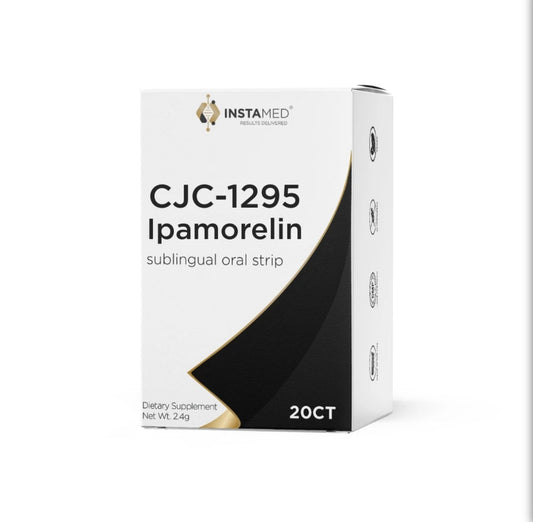 Instamed CJC-1295 Ipamorelin sublingual peptide strips box, at LADA Beauty serving Las Cruces, NM and El Paso, TX