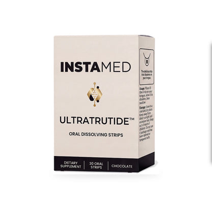 Instamed Ultratrutide Chocolate oral dissolving strips box, at LADA Beauty serving Las Cruces, NM and El Paso, TX