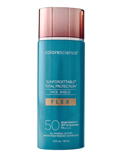 Colorescience Sunforgettable Total Protection Face Shield Flex SPF 50 with awards, at LADA Beauty in Las Cruces, NM